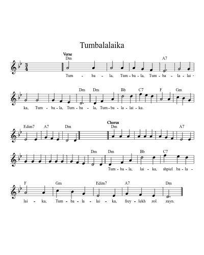 Tumbalalaika preview