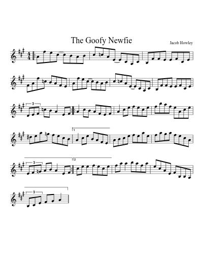 The Goofy Newfie (Version 2) sheet music preview