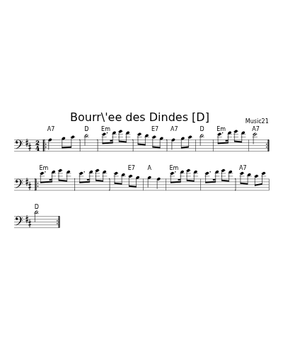 Bourr\'ee des Dindes  [D] (Turkeys Bourree)