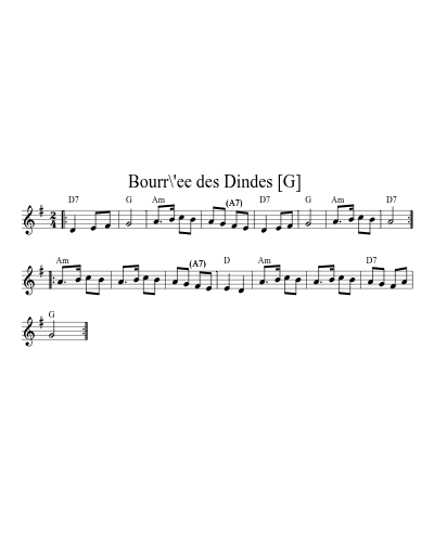 Bourr\'ee des Dindes  [G] (Turkeys Bourree)