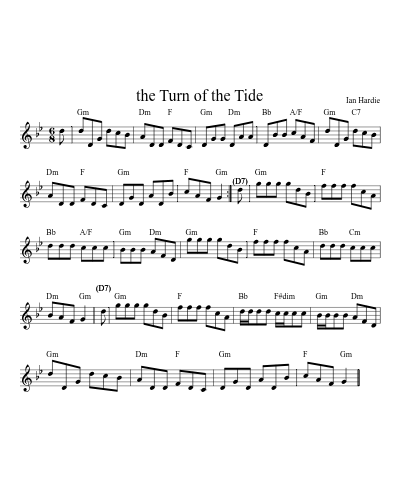 the Turn of the Tide (Version 2) sheet music preview