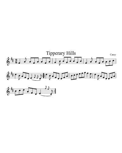 Tipperary hills (Version 2) sheet music preview