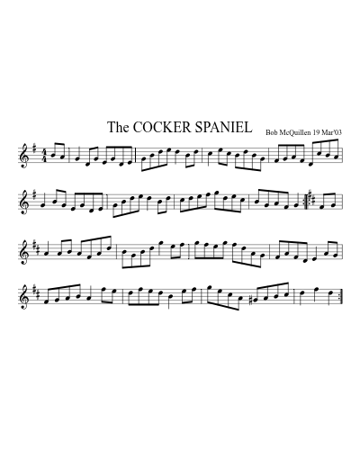 The COCKER SPANIEL sheet music preview