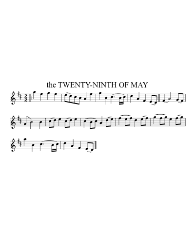 THE TWENTY-NINTH OF MAY (Version 2)