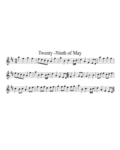 Twenty -Ninth of May