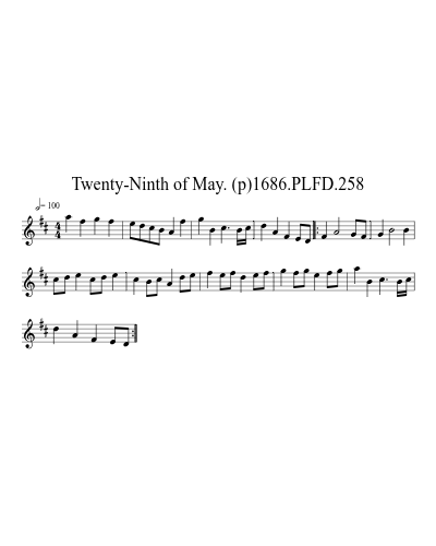 Twenty-Ninth of May. (p)1686.PLFD.258