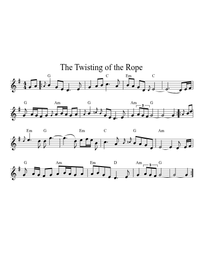 The Twisting of the Rope (Version 2) sheet music preview