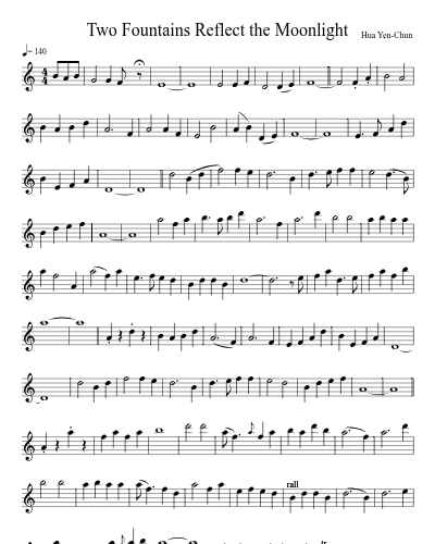 Two Fountains Reflect the Moonlight