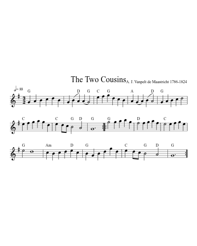 The Two Cousins sheet music preview