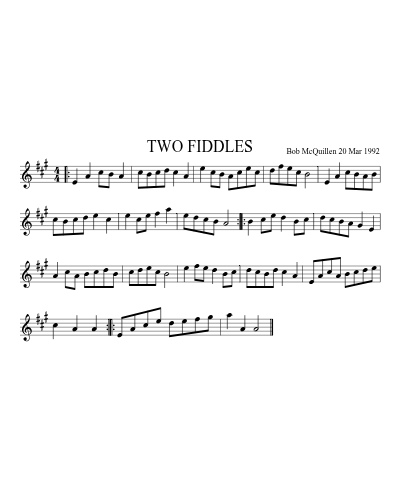 TWO FIDDLES (Version 2)