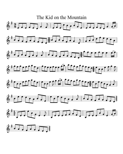 The Kid On The Mountain (Version 3) sheet music preview