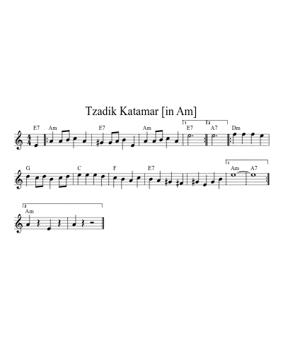 Tzadik Katamar [in Am]