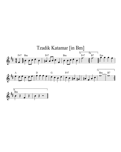Tzadik Katamar [in Bm] (Tzadik Katamar)