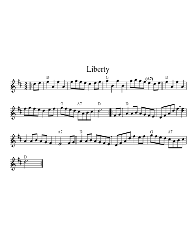 Liberty (Us Rev Reels) sheet music preview