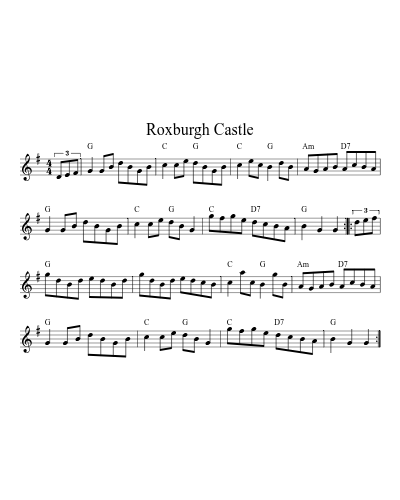 Roxburgh Castle (Us Rev Reels) sheet music preview