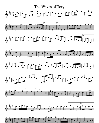 The Waves of Tory sheet music preview