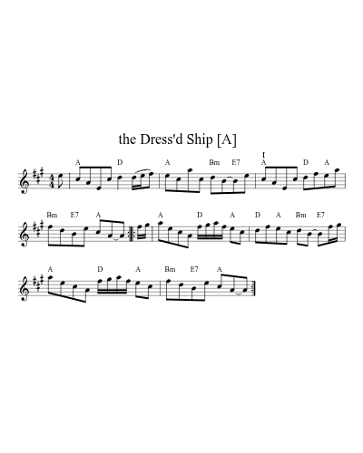 the Dress'd Ship   [A] (Us Rev Reels)