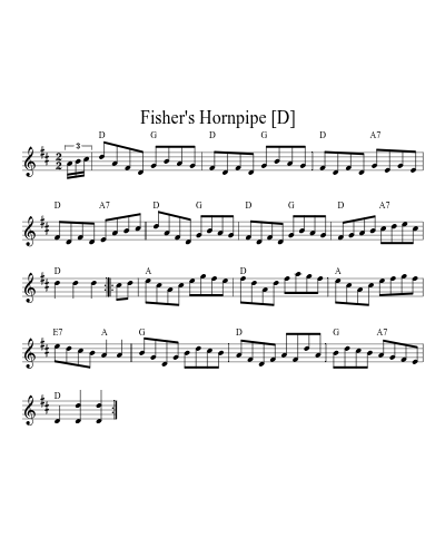 Fisher's Hornpipe   [D] (Us Rev Reels)