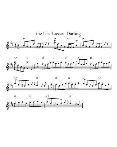 the Uist Lasses' Darling sheet music preview