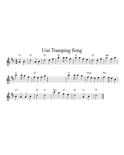 Uist Tramping Song