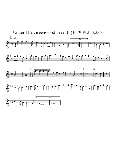 Under The Greenwood Tree. (p)1679.PLFD.236 preview
