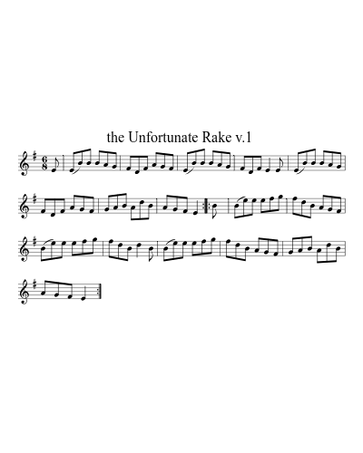 The Unfortunate Rake  v.1 (Version 2)