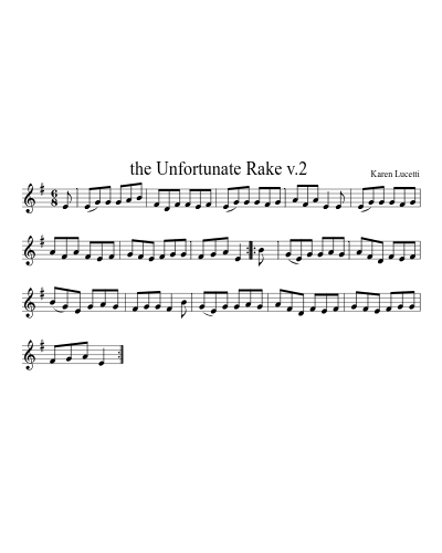 The Unfortunate Rake  v.2 (Version 2)