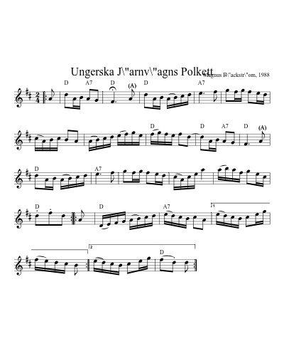 Ungerska J\"arnv\"agns Polkett