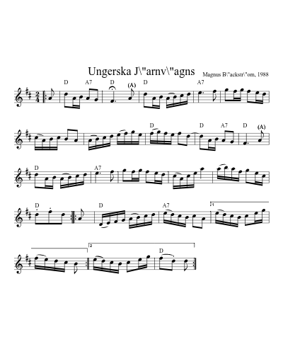 Ungerska J\"arnv\"agns