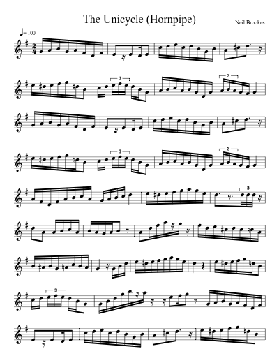 The Unicycle (Hornpipe) sheet music preview