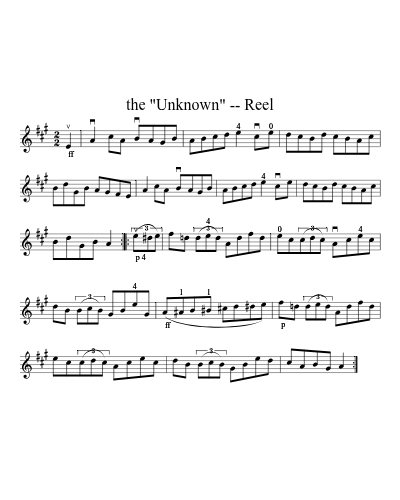 the "Unknown" -- Reel (Version 2)