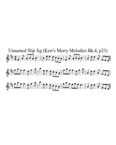 Unnamed Slip Jig (Kerr's Merry Melodies Bk.4, p23) (Version 2)