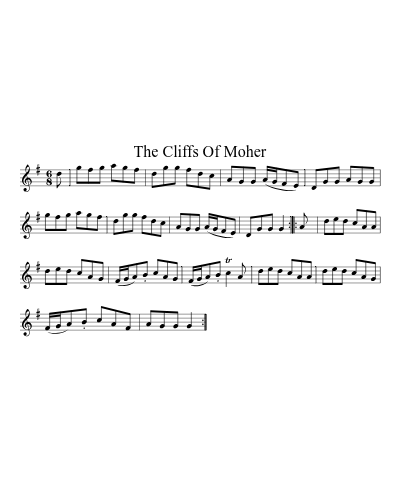 The cliffs of Moher (Version 2) sheet music preview