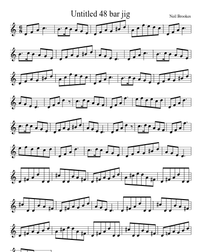 Untitled 48 bar jig sheet music preview