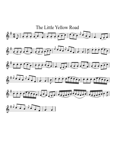 The Little Yellow Road sheet music preview