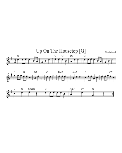Up On The Housetop [G]
