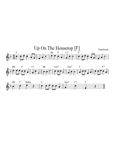 Up On The Housetop [F]