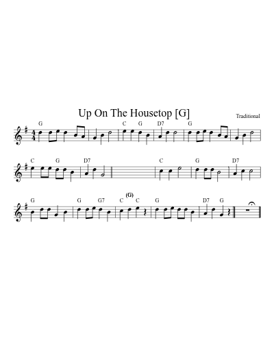 Up On The Housetop   [G]