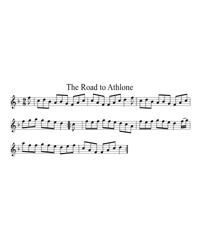 The Road to Athlone sheet music preview