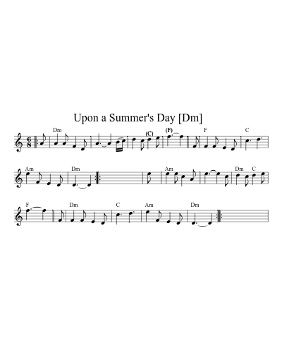 Upon a Summer's Day   [Dm]