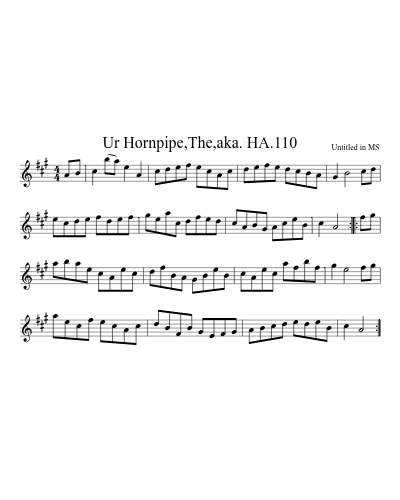 Ur Hornpipe,The,aka. HA.110