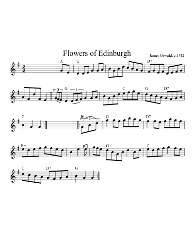 Flowers of Edinburgh (Version 2) sheet music preview