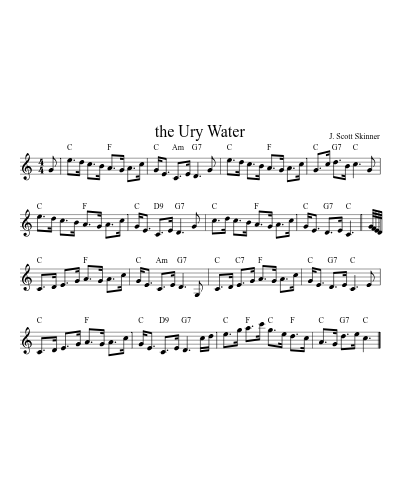 the Ury Water sheet music preview