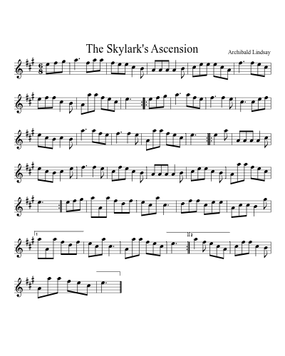 The Skylark's Ascension (Version 2) sheet music preview