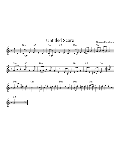 VHaer Eyneynu Tune sheet music preview