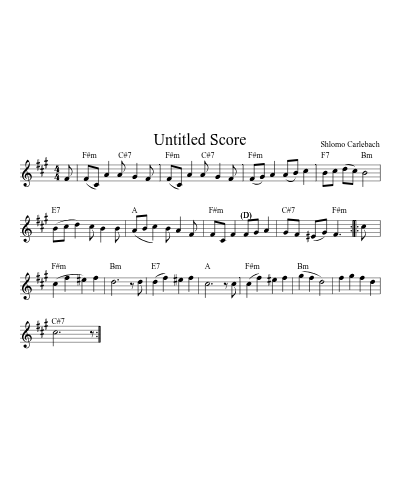 VHaer Eyneynu Tune (Version 3) sheet music preview