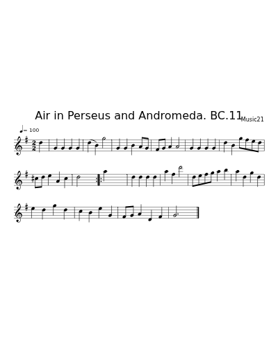 Air in Perseus and Andromeda. BC.11