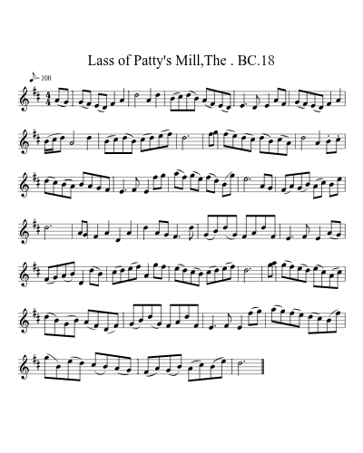 Lass of Patty's Mill,The . BC.18