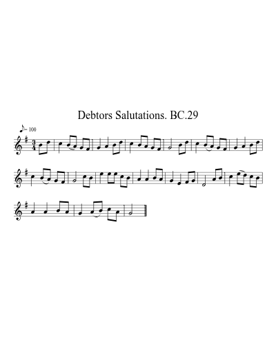 Debtors Salutations. BC.29