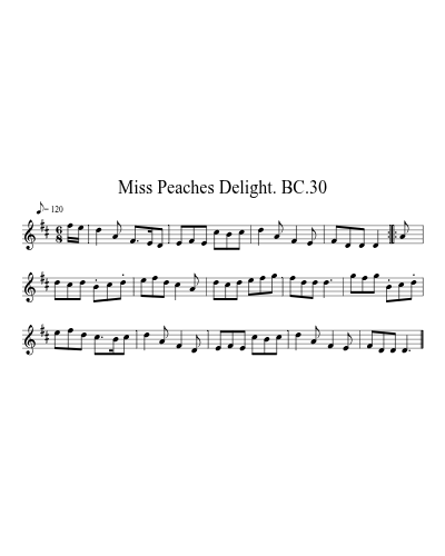 Miss Peaches Delight. BC.30